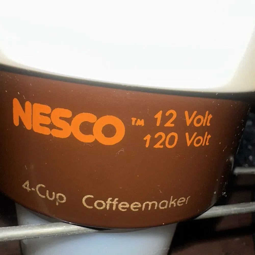 Vintage NESCO Home ’N Away 4 Cup Coffee Maker Travel Kit 12V 120V Case RV